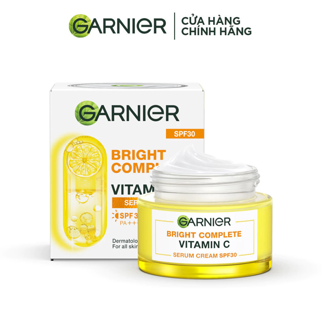 Kem Dưỡng Garnier Trắng Da Ban Ngày Light Complete Whitening Serum Cream SPF30 50ml