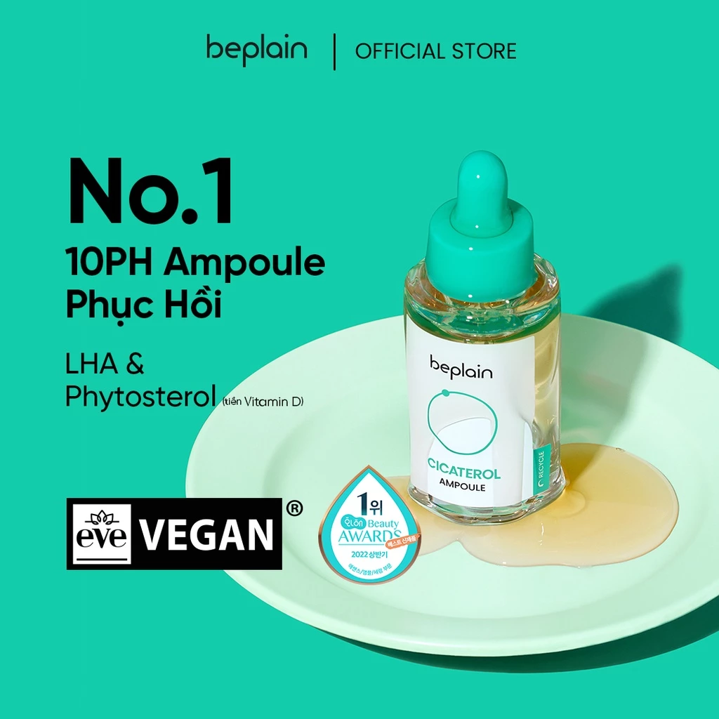 Tinh Chất Beplain Rau Má Làm Dịu, Phục Hồi Da Cicaterol Ampoule 30ml