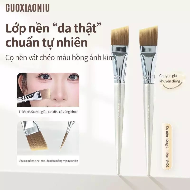 Cọ Tán Nền GUOXIAONIU Rose Gold Angled Foundation Brush #401