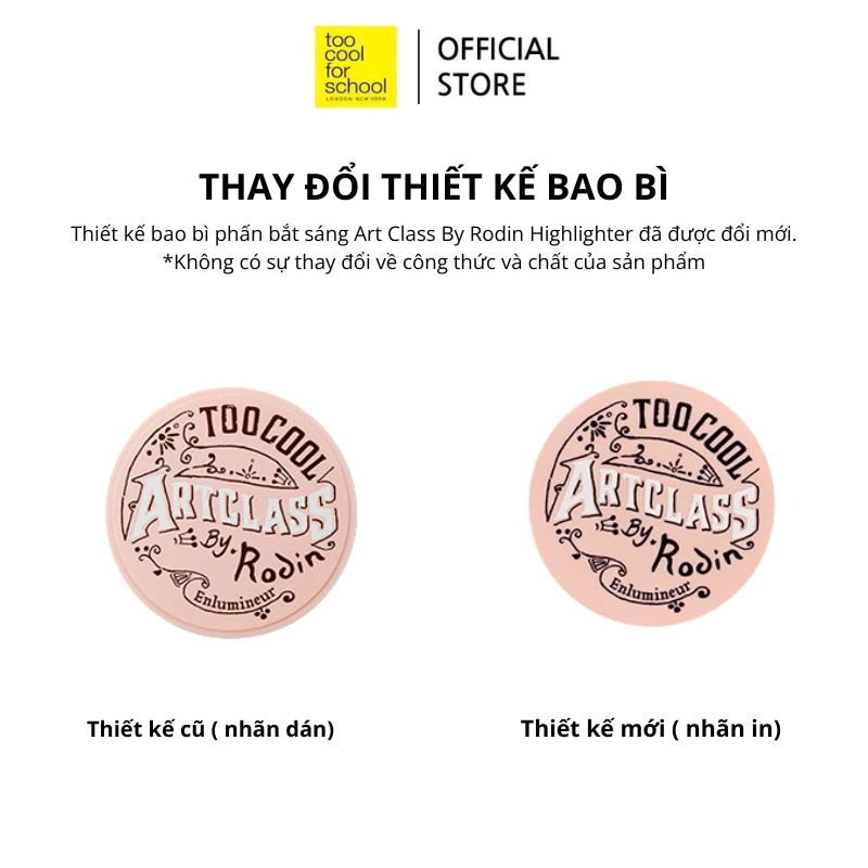 Phấn Bắt Sáng Ánh Nhũ 3 Màu Too Cool For School Art Class By Rodin Highlighter 11g