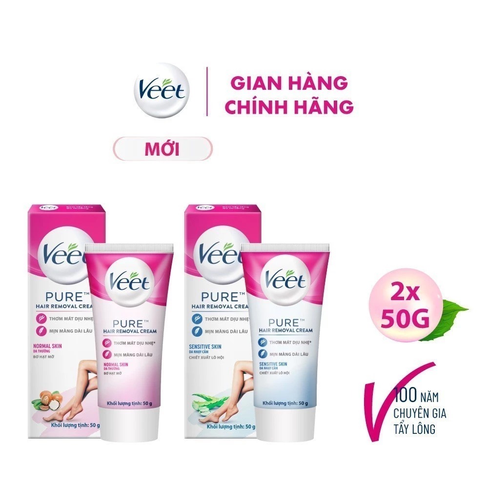 Kem Tẩy Lông VEET Silk & Fresh Hair Removal Cream