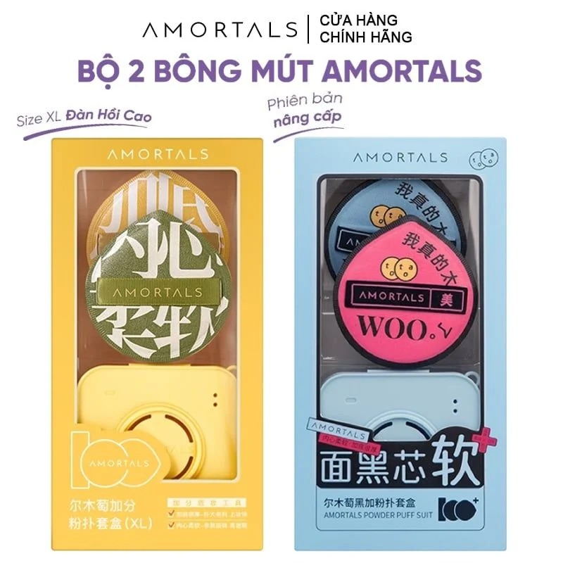 Set 2 Bông Mút Trang Điểm AMORTALS Powder Puff