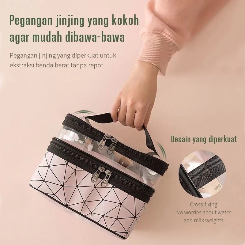 MAANGE - Túi Du Lịch Tiện Lợi Có Khóa Kéo Chống Nước Hai Tầng 0316