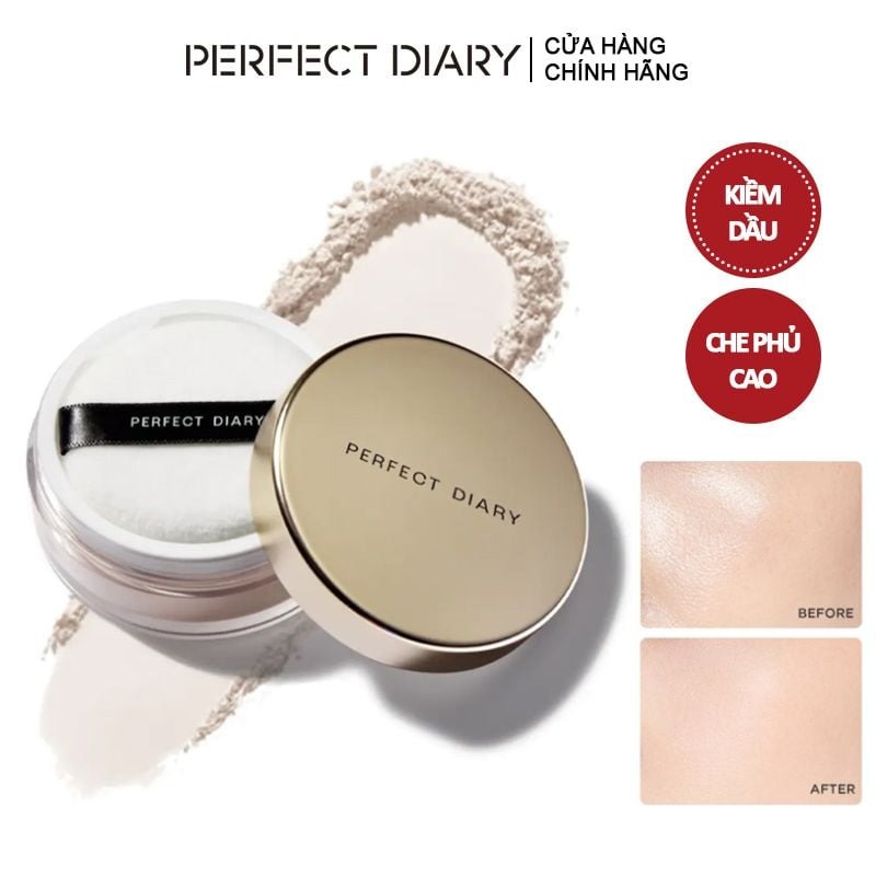 Phấn Phủ Perfect Diary Kiềm Dầu Weightless Soft-Velvet Blurring Loose Powder 7g