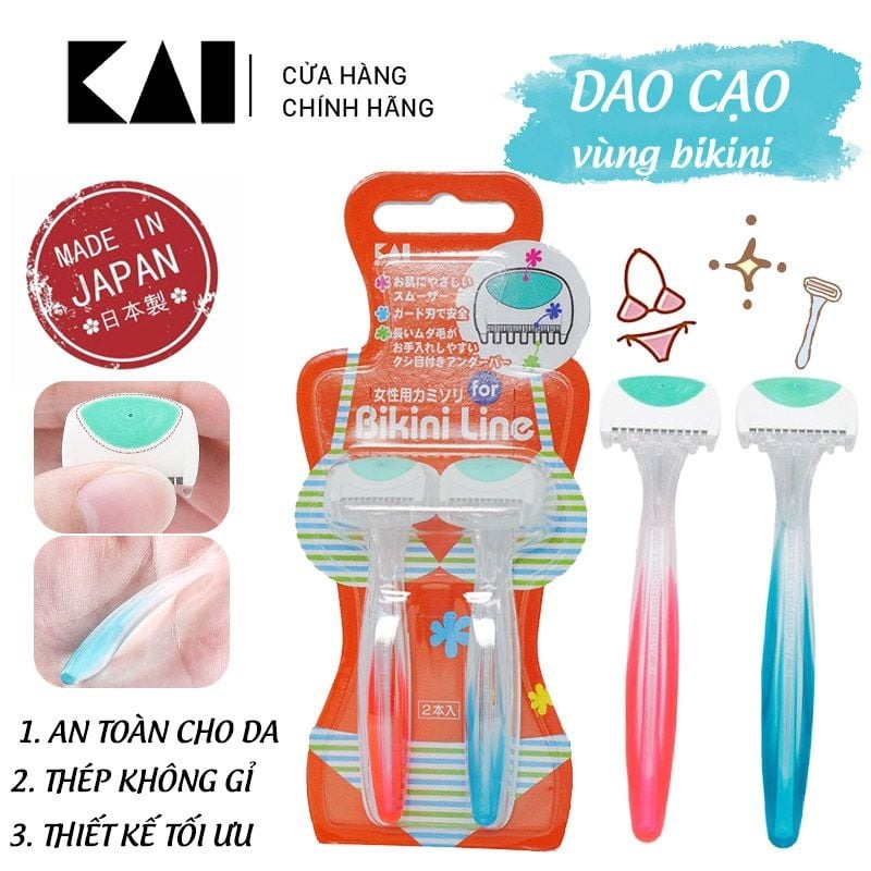 [Set 2 Dao Cạo] Dao Cạo KAI Vùng Bikini Thân Nhựa Bikini Line Razor
