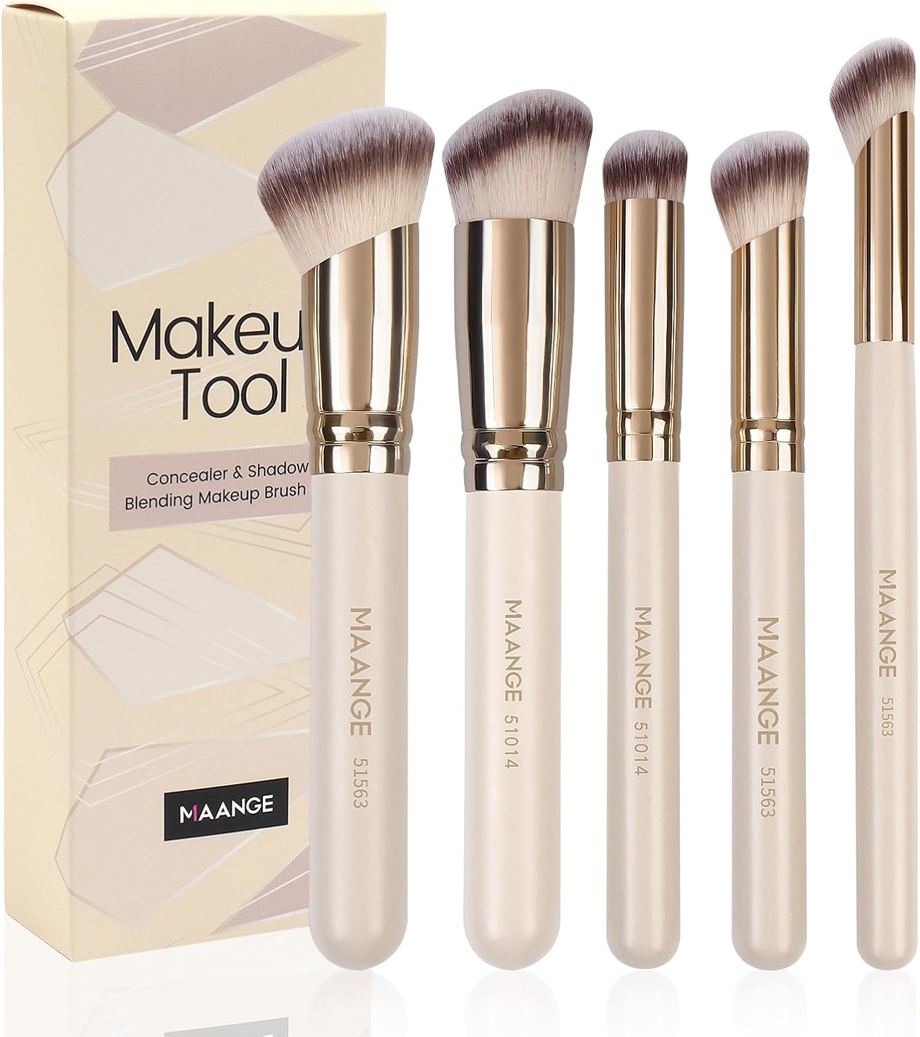MAANGE - Bộ 5 Cọ Trang Điểm 51737 (Màu Be)