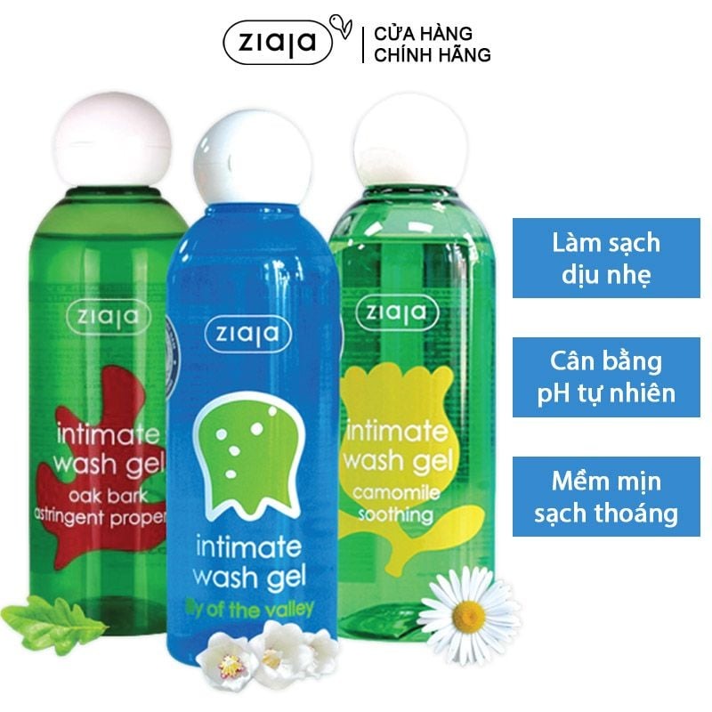 Dung Dịch Vệ Sinh Phụ Nữ Ziaja Giúp Dưỡng Ẩm, Khử Mùi Intimate Wash Gel 200ml