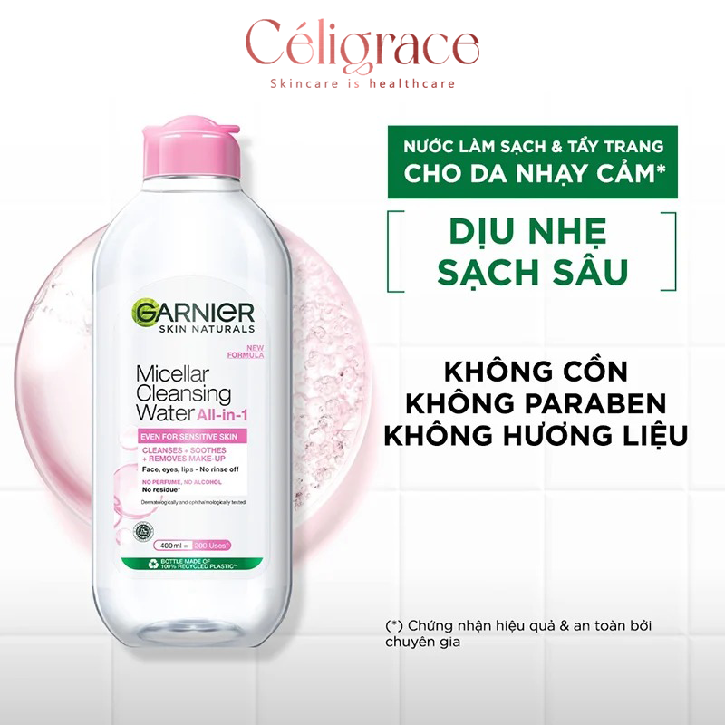 Nước Tẩy Trang Garnier Micellar Cleansing Water 400ml