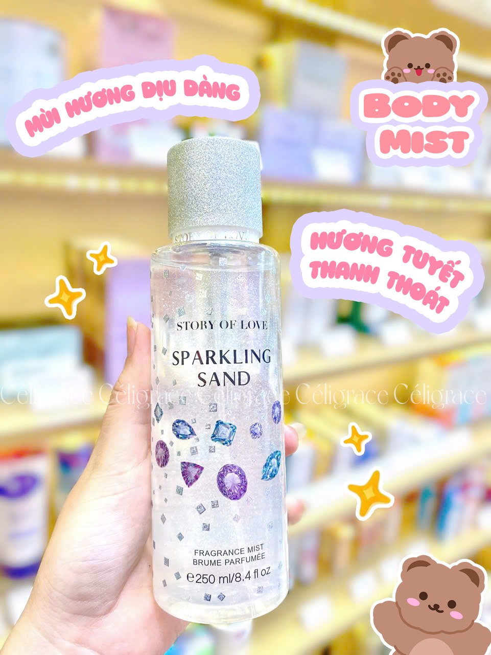 Xịt Thơm Body Mist Hương Nước Hoa Lưu Hương Lâu Story Of Love 250ml