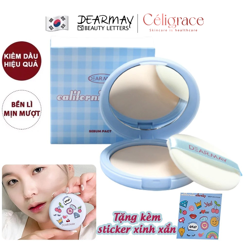 Phấn Phủ Dearmay Dạng Nén Kiềm Dầu California Cherry Sebum Pact 12g