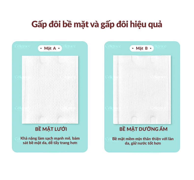 [COMBO2/4] Bông Tẩy Trang QIN PAI Hộp 120 Miếng Vuông