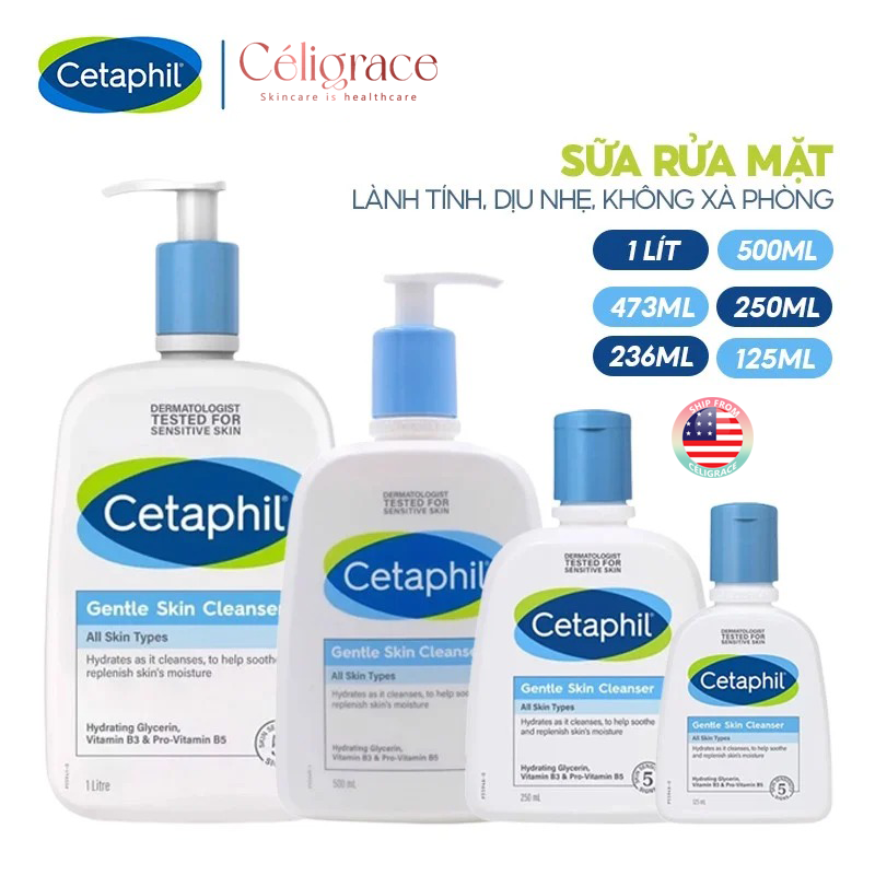 Sữa Rửa Mặt Cetaphil Lành Tính, Dịu Nhẹ Không Xà Phòng Gentle Skin Cleanser