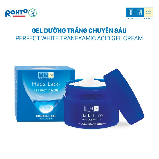 Gel Dưỡng Hada Labo Làm Trắng Da, Giảm Thâm Nám Perfect White Tranexamic Acid Gel Cream 50g
