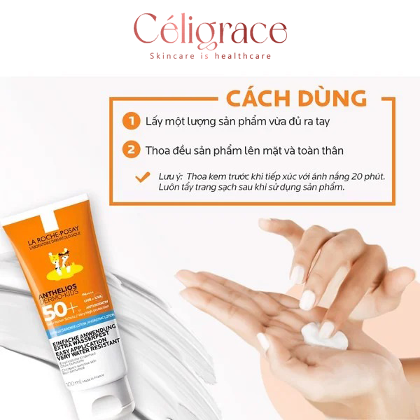 Sữa Chống Nắng Cho Trẻ Em La Roche-Posay Anthelios Dermo Kid SPF 50+ UVB & UVA 100ml
