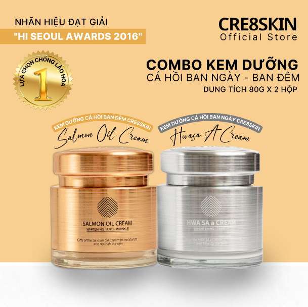 Kem Dưỡng Cre8skin Hỗ Trợ Dưỡng Trắng, Cải Thiện Da Lão Hóa Hwa Sa A / Salmon Oil Cream