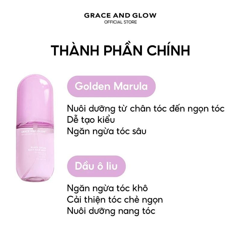 Xịt Dưỡng Tóc Grace And Glow Black Opium Ngừa Khô Xơ 100ml