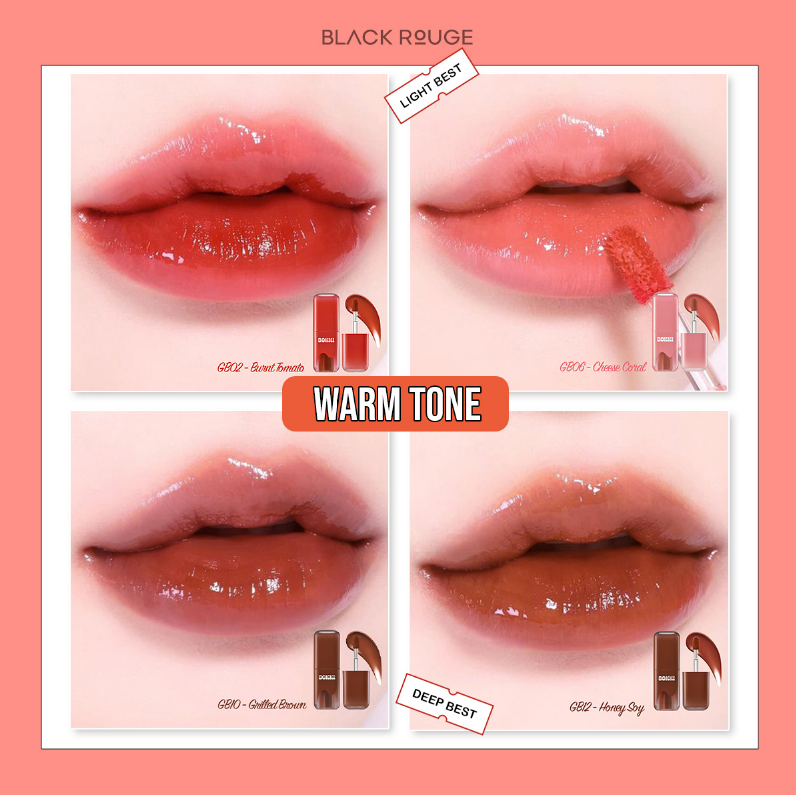 [MÀU GB01 - GB12] Son Tint Bóng BLACK ROUGE Glow Bokki Tint