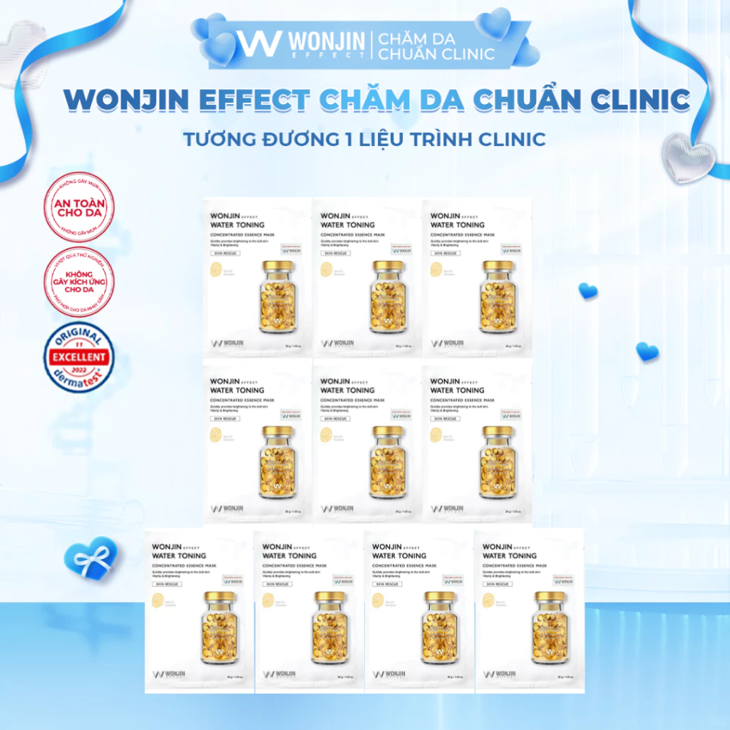 Mặt Nạ Cấp Ẩm, Hỗ Trợ Dưỡng Sáng, Phục Hồi Da Chuyên Sâu Wonjin Effect Concentrated Essence Mask 30g