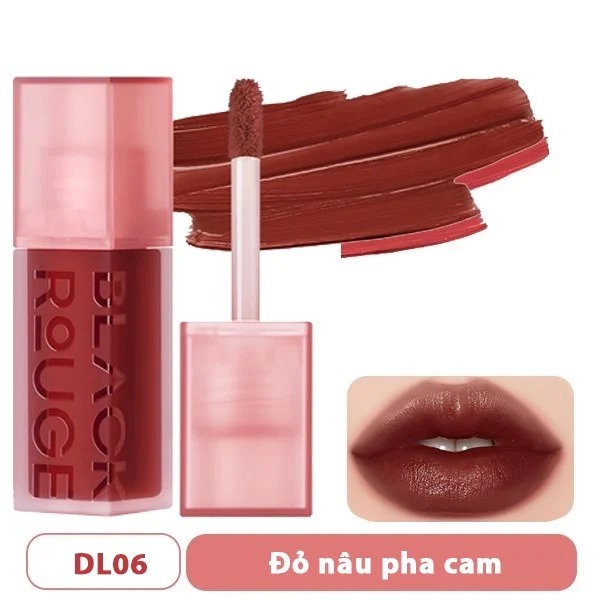 [MÀU DL01 - MÀU DL06] Son Kem Lì, Mịn Mượt Nhẹ Môi BLACK ROUGE Double Layer Over Velvet (Version 1) 4.1g