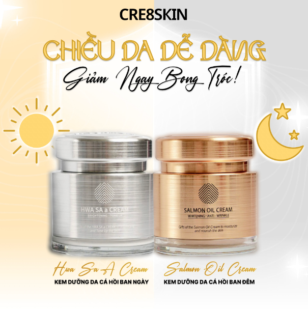 Kem Dưỡng Cre8skin Hỗ Trợ Dưỡng Trắng, Cải Thiện Da Lão Hóa Hwa Sa A / Salmon Oil Cream