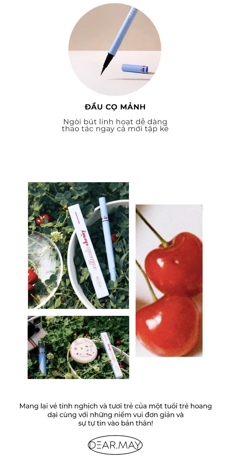 Bút Kẻ Mắt Nước Dearmay California Cherry Pen Eyeliner 0.5g