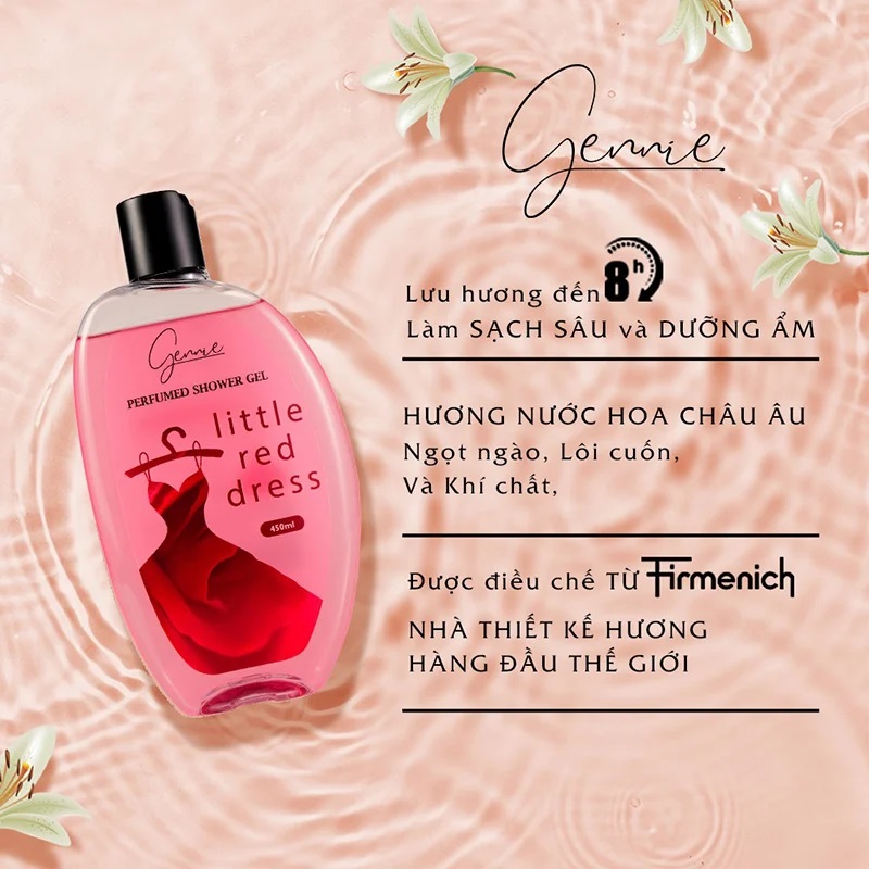 Sữa Tắm Gennie Hương Nước Hoa Dưỡng Ẩm, Perfumed Shower Gel 450ml