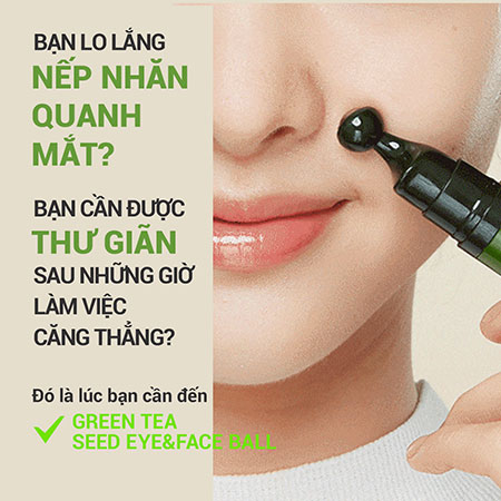 [SPECSAL24] Thanh Lăn Innisfree Dưỡng Mắt & Da Mặt Green Tea Seed Eye & Face Ball 10 ml