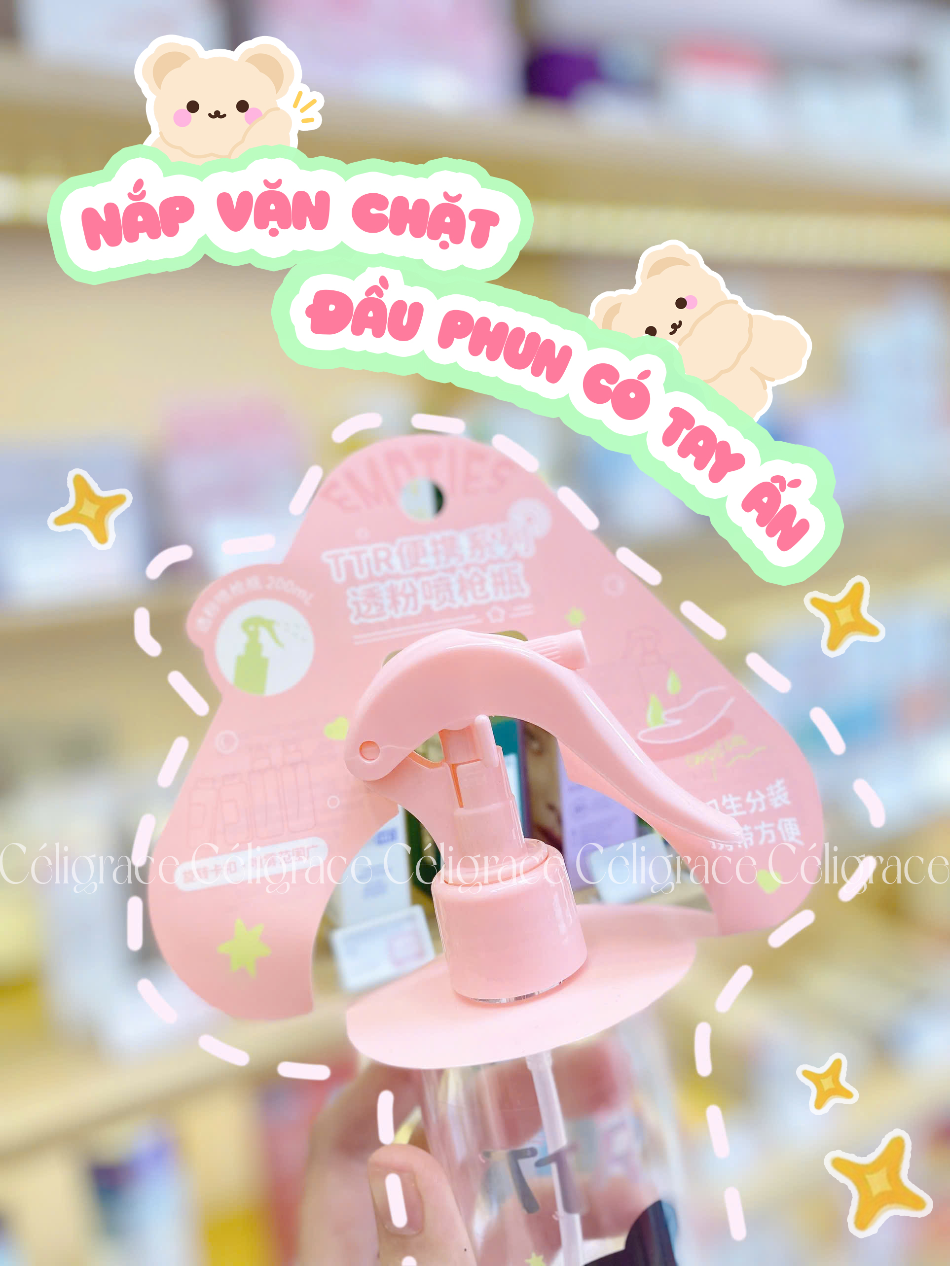 CM-3123 [1 CHAI] Chai Chiết Mỹ Phẩm Tiện Lợi TTR Đầu Xịt Phun Sương Cầm Tay 200ml