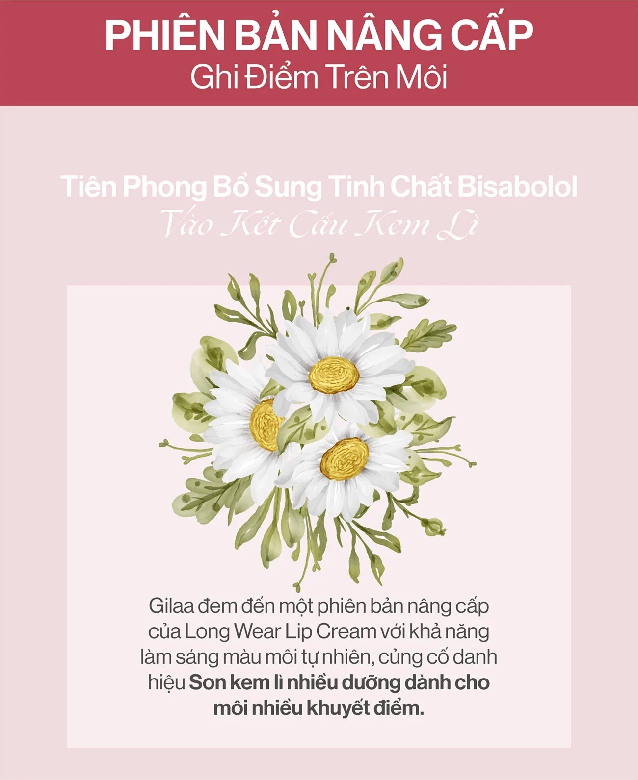 [CLESAL2401 - DATE 03 - 12/2024] Son Kem Lì Gilaa Long Wear Lip Cream Rich Rosie Collection 5g
