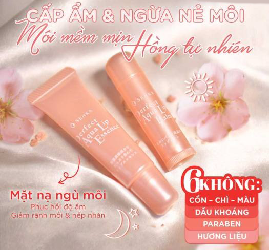 Son Dưỡng Môi Senka Cấp Ẩm & Ngừa Khô, Nẻ Môi Perfect Aqua Lip Balm 4.5g
