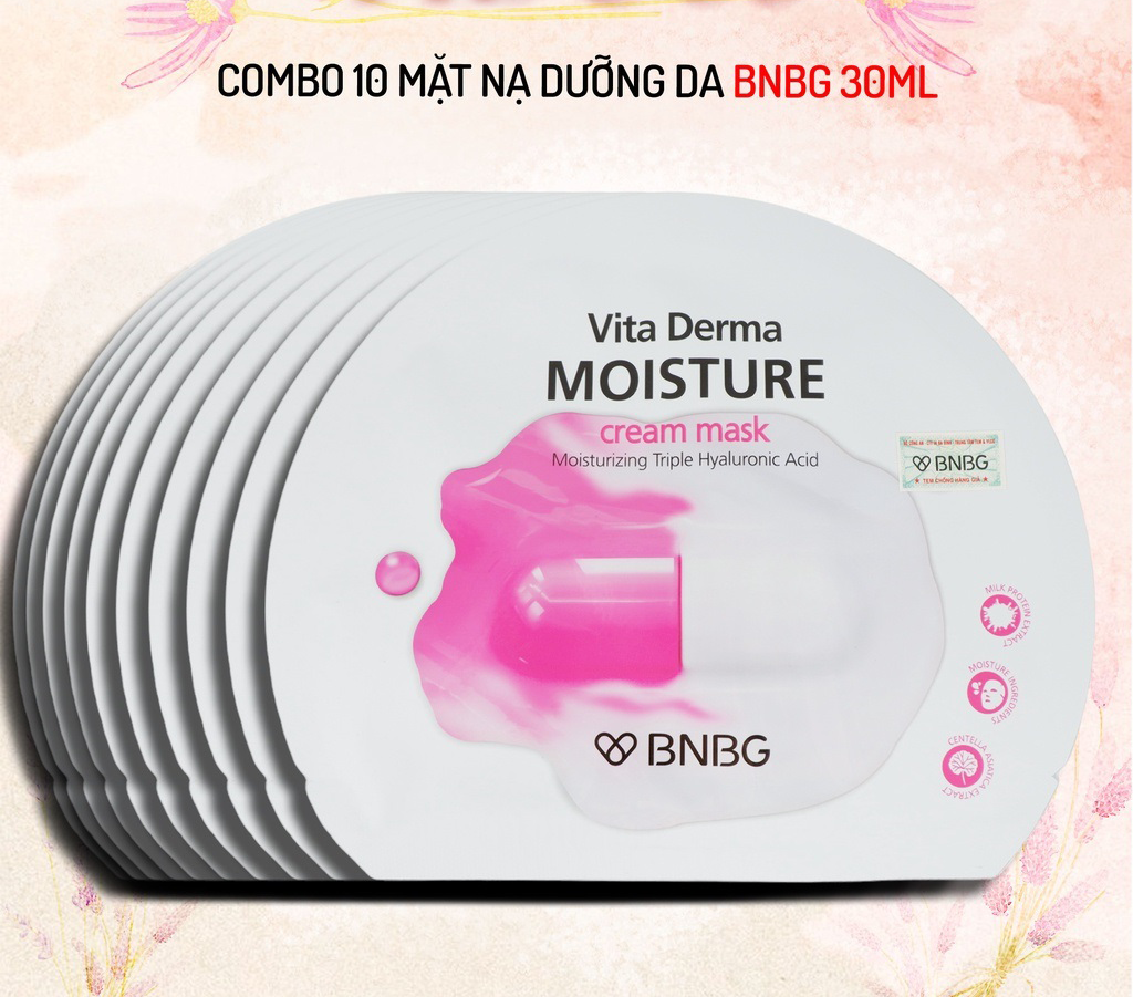 Mặt Nạ Kem BNBG Cấp Ẩm Đa Tầng Vita Derma Moisture Cream Mask 30ml