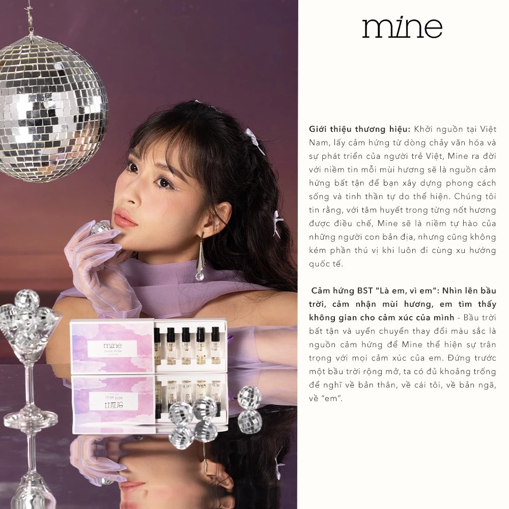 Set 5 Nước Hoa Mine Eau De Parfum 2ml*5 (Mini)