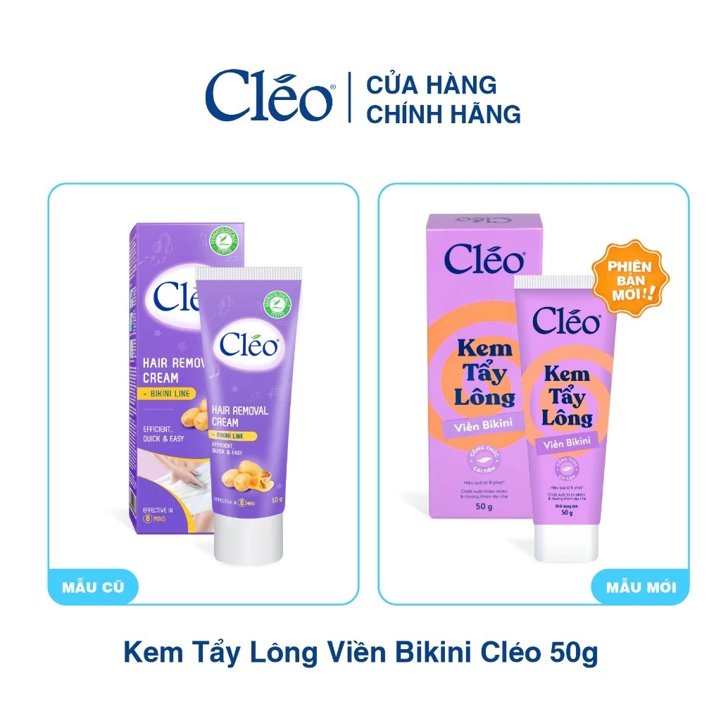 Kem Tẩy Lông Viền Bikini Cléo Từ Khoai Tây & Mật Ong 50g