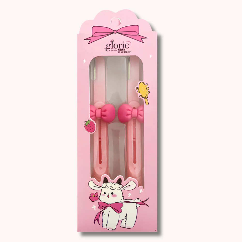 Set 2 Dao Cạo Mày Và Mặt Glorie Baa Baa Sheep Collection Retractable Smooth-Edge Eyebrow Razors