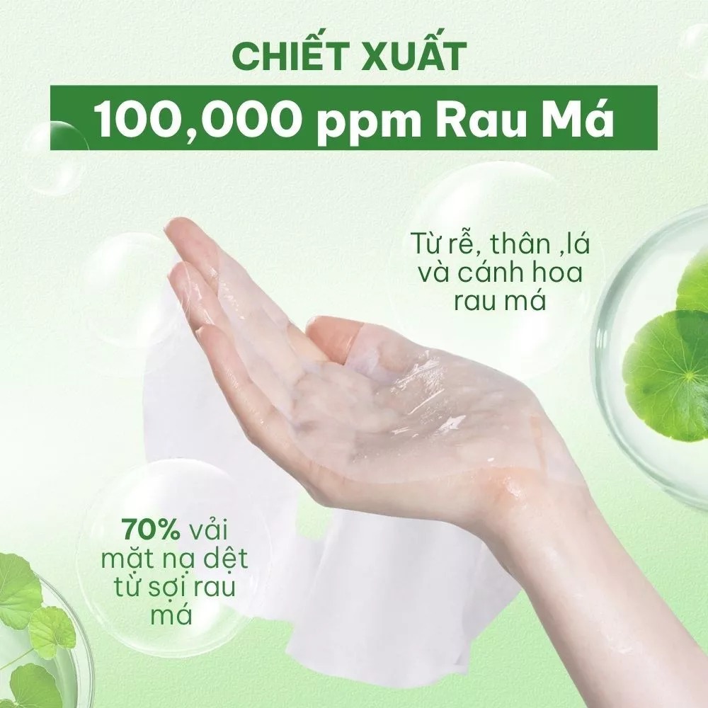 Mặt Nạ Cell Fusion C Rau Má Hạ Nhiệt, Giảm Mụn & Dịu Da Cica Cooling Mask 27g