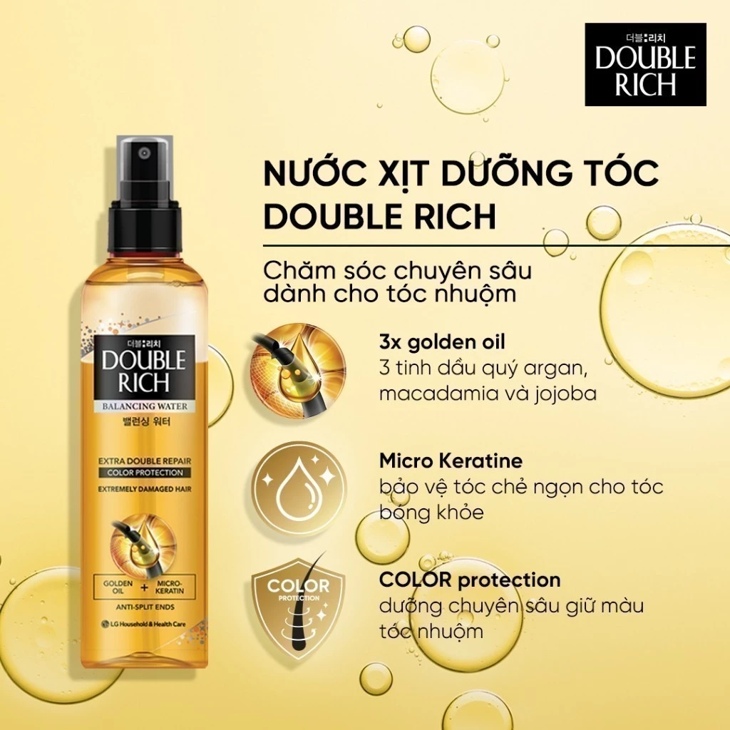 Nước Xịt Dưỡng Tóc Double Rich Balancing Water Double Repair