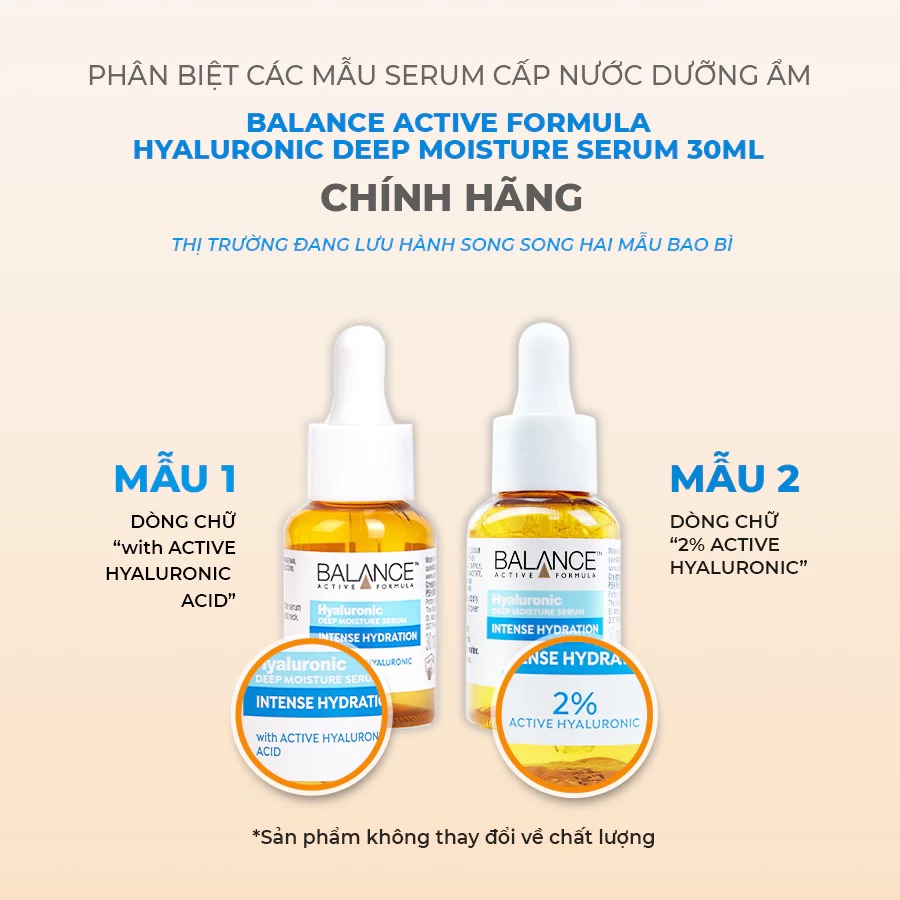 Tinh Chất Balance Dưỡng Ẩm Da Active Formula Hyaluronic Deep Moisture Serum 30ml
