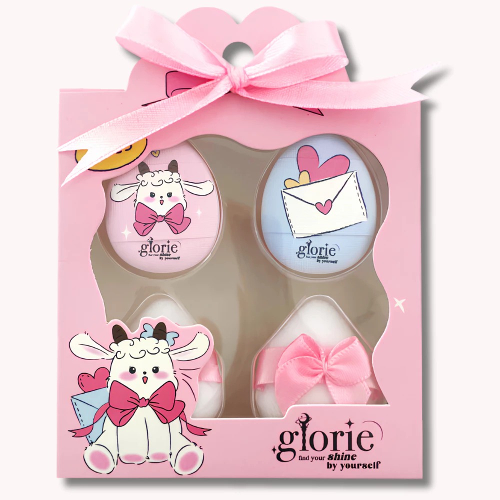 Set 4 Bông Phấn Glorie Baa Baa Sheep Collection Mini Finger Puff Combo