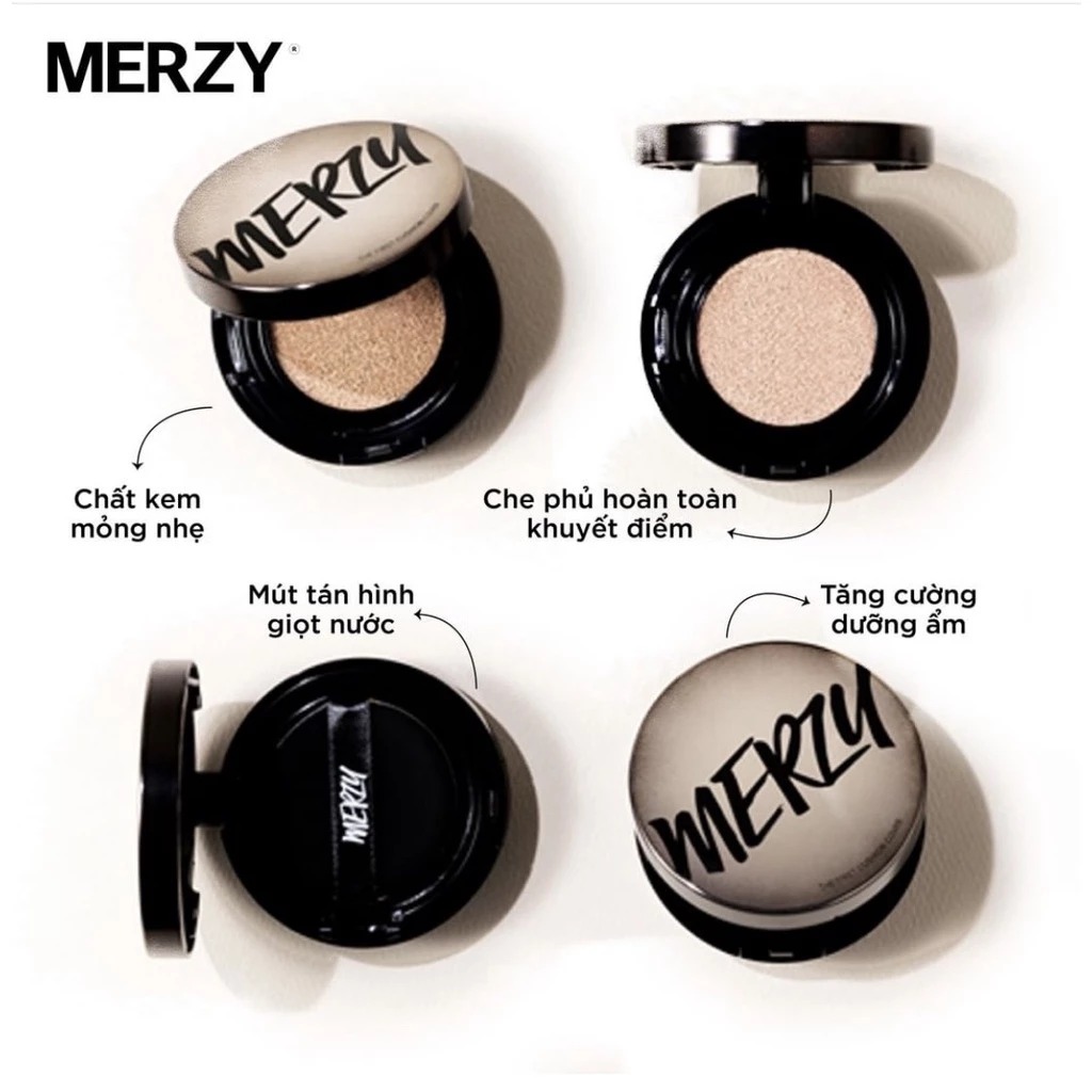 Phấn Nước Merzy Che Phủ Cao, Lâu Trôi The First Cushion Cover SPF50+/PA+++ 13g