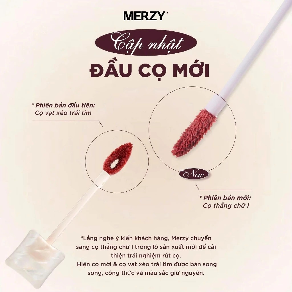 [NEW] Son Phao Kem Lì Mềm Mịn Như Bơ, Lâu Trôi Merzy Puffer Mellow Tint 3.7g