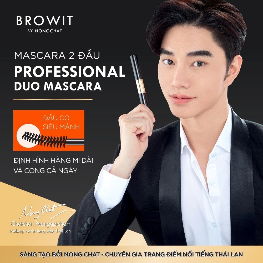 Mascara Browit Hai Đầu Làm Tơi Và Cong Mi Professional Duo Mascara #Sexy Black 4g +4g