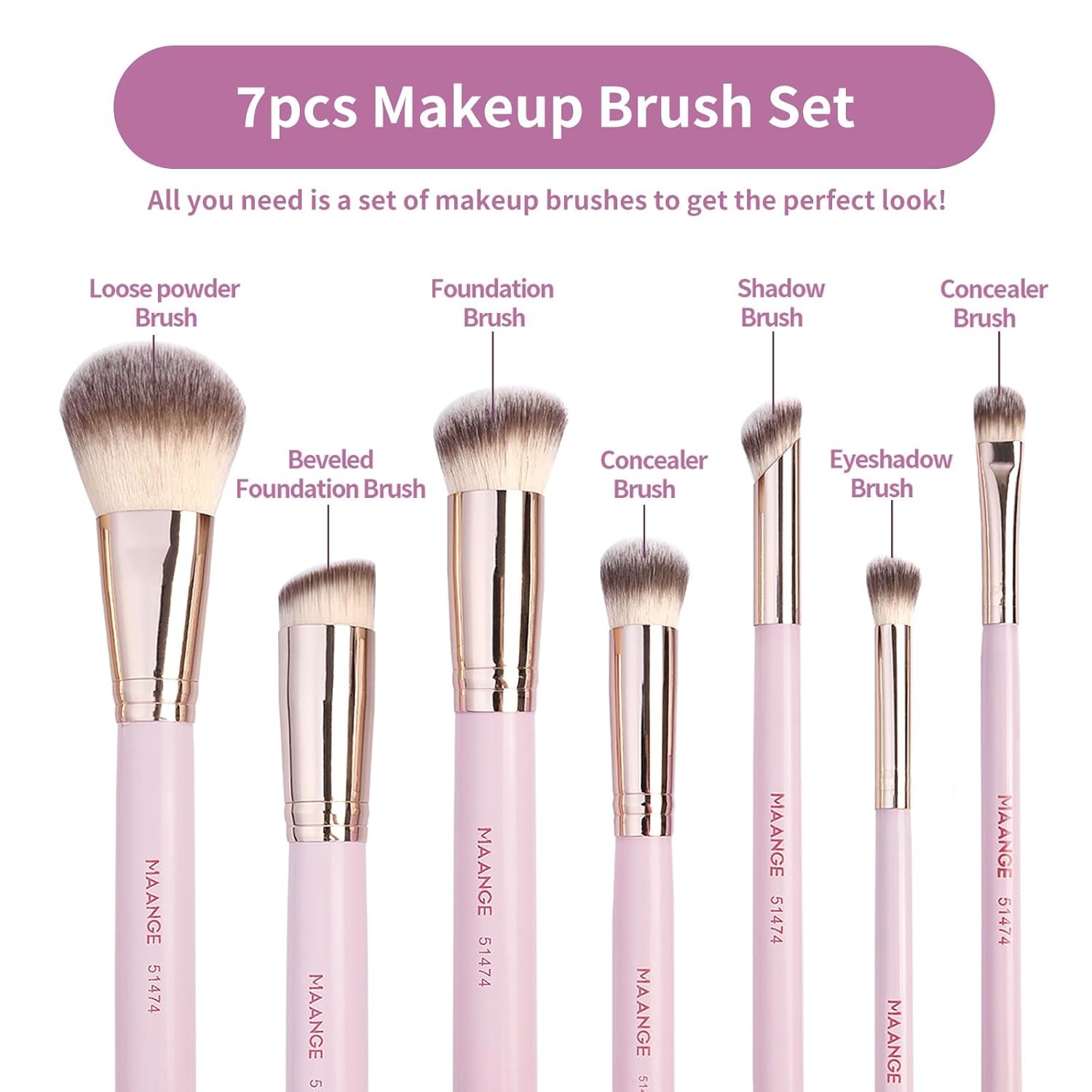 MAANGE - Bộ 7 Cọ Trang Điểm 51474