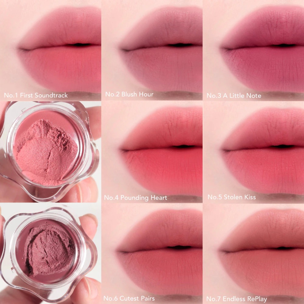 Son Kem Bùn Dearmay Kiêm Má Hồng Mờ Lì Thuần Chay Pure Falling Mood Lip Pot 6.5g
