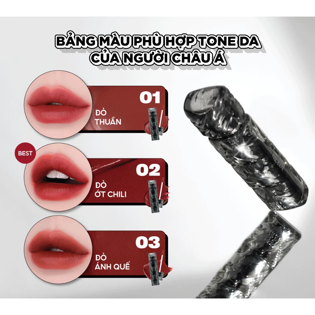 [NEW][SON PHAO] Son Kem Lì Merzy Bền Màu, Lâu Trôi Puffer Velvet Tint 3.7g