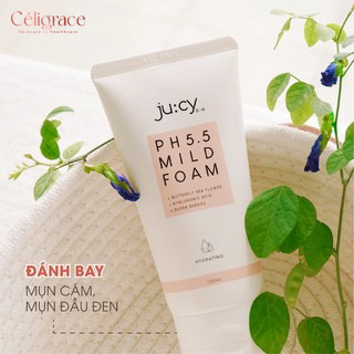 [Mẫu Mới] Sữa Rửa Mặt Ju:cy pH5.5 Mild Foam 130ml
