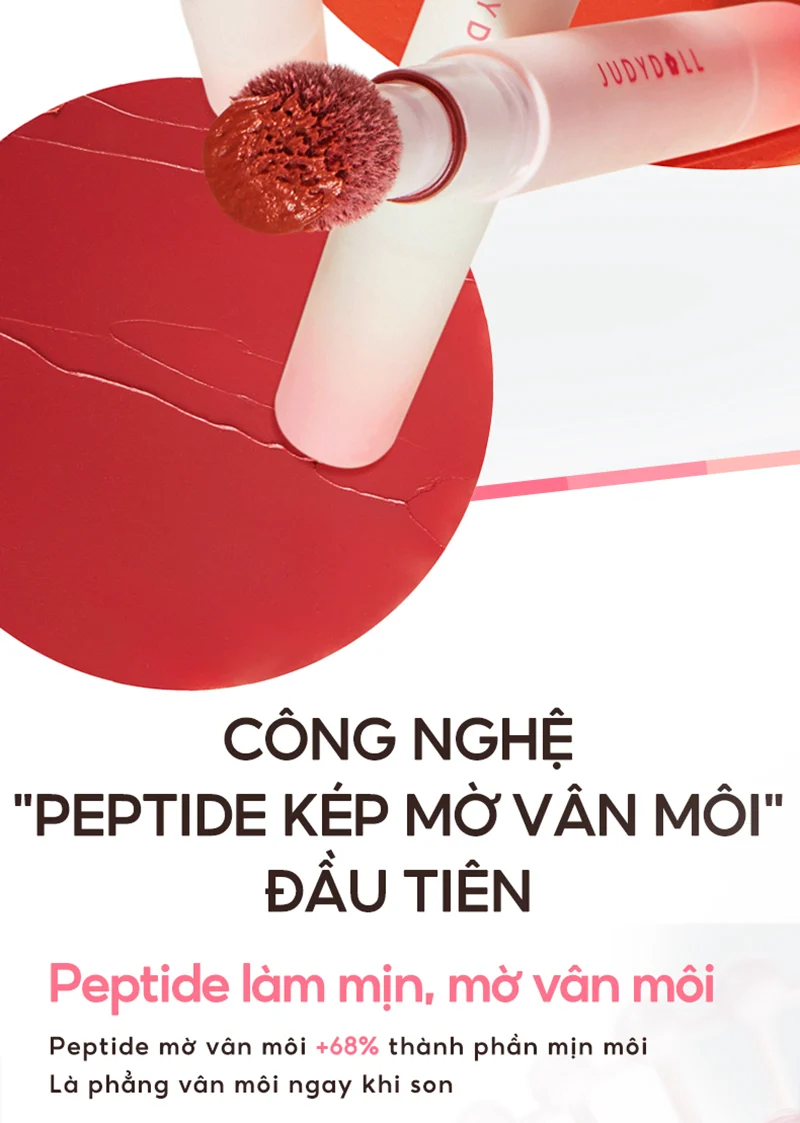 Son Kem Lì Đầu Bông Dặm JUDYDOLL Matte Lip Cream 1.8g