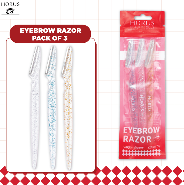 Dao Cạo Lông Mày HORUS Eyebrow Razor Pack Of 3 (Bịch 3 Cây) 5.3g
