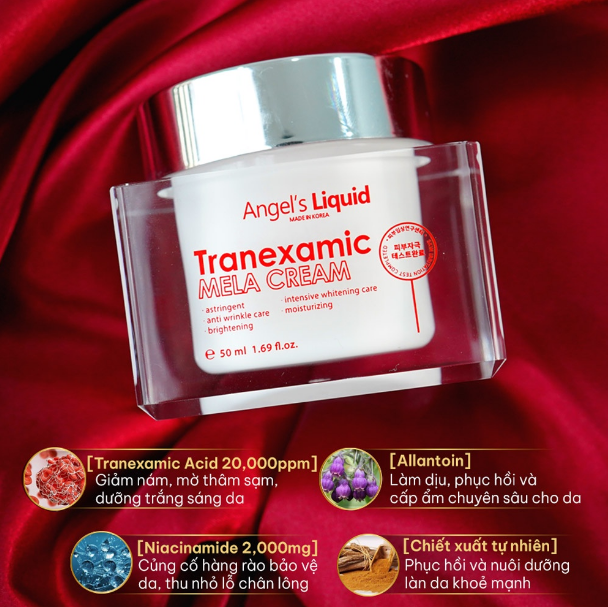 Kem Dưỡng Angel's Liquid Làm Mờ Nám Chuyên Sâu Tranexamic Mela Cream 50ml