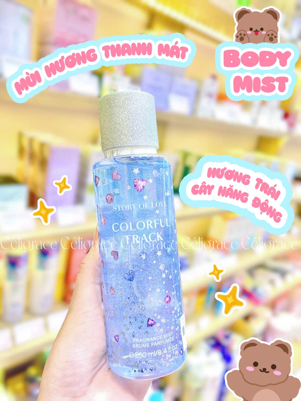 Xịt Thơm Body Mist Hương Nước Hoa Lưu Hương Lâu Story Of Love 250ml