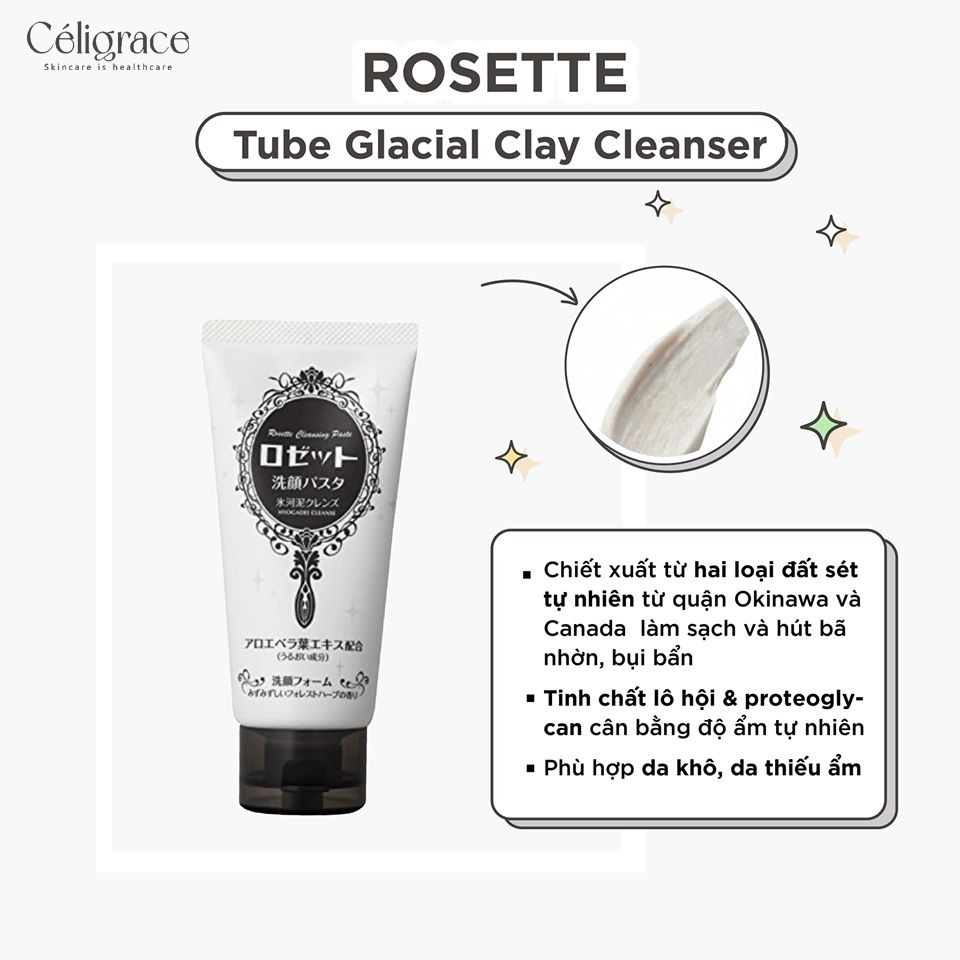 [SPECSAL24] Sữa Rửa Mặt Rosette Chiết Xuất Thiên Nhiên Face Wash Pasta 120g
